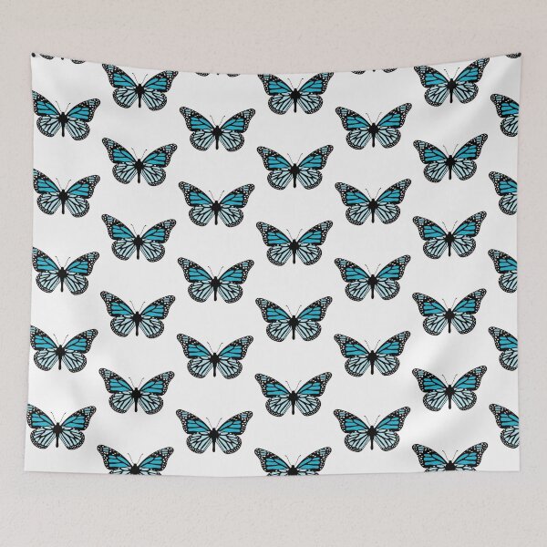 Item preview, Delicate Butterfly Illustration - Light Blue and Black designed and sold by MrsCreative1.