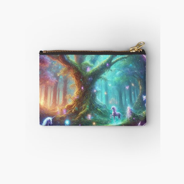 Item preview, Ethereal Forest of Magic with Glowing Trees and Fairytale Creatures designed and sold by TeslaSt0re.