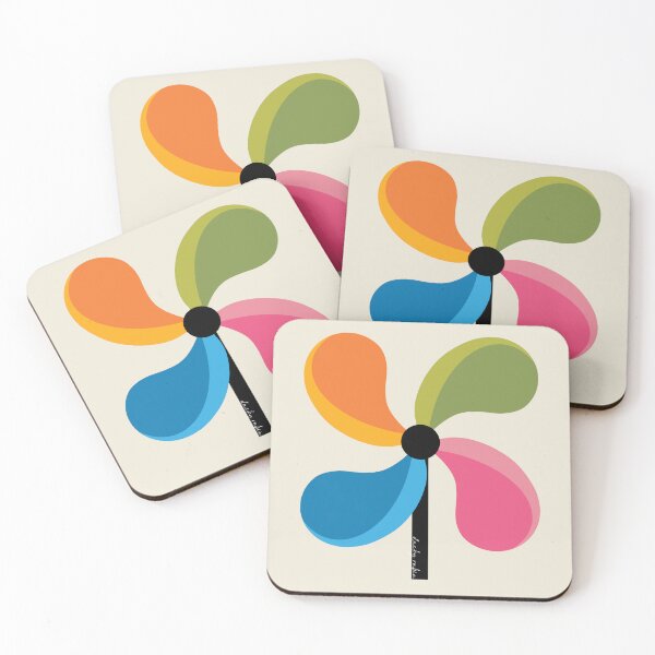 Item preview, Colorful Pinwheels on Cream (DP308-1) designed and sold by DuckyRubin.