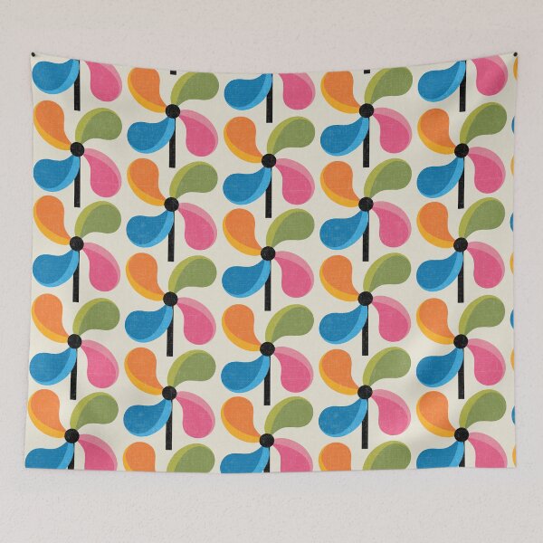 Item preview, Colorful Pinwheels on Cream (DP308-1) designed and sold by DuckyRubin.