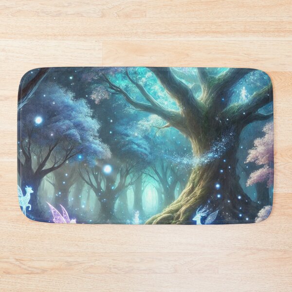 Item preview, Glowing Enchanted Forest with Fairies and Magical Creatures designed and sold by TeslaSt0re.