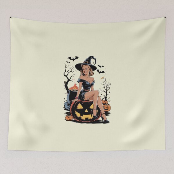 Item preview, Haunted Halloween: The Witch on the Pumpkin designed and sold by love3617.