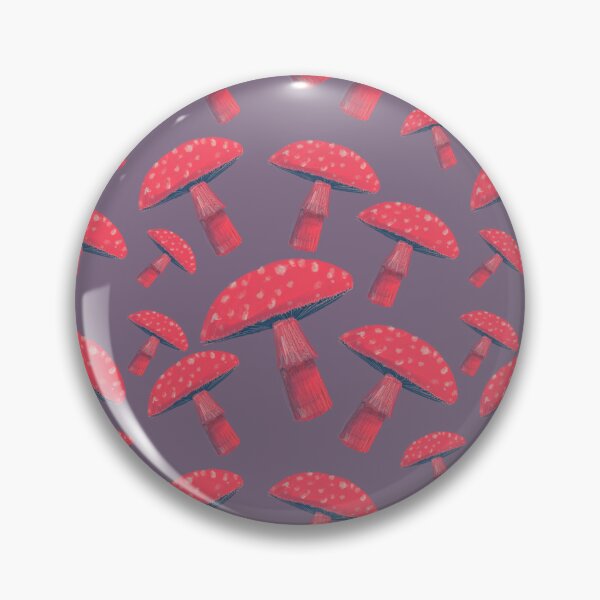 Item preview, Red Mushroom on Dusky Purple Background designed and sold by ashleywilks.