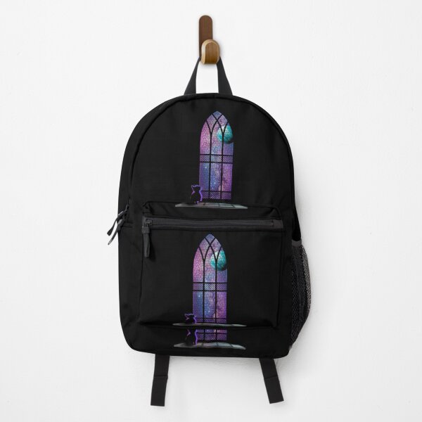 Item preview, Kitten Looking at Colourful Cosmic Scene Through Church Window designed and sold by Iiswaz.