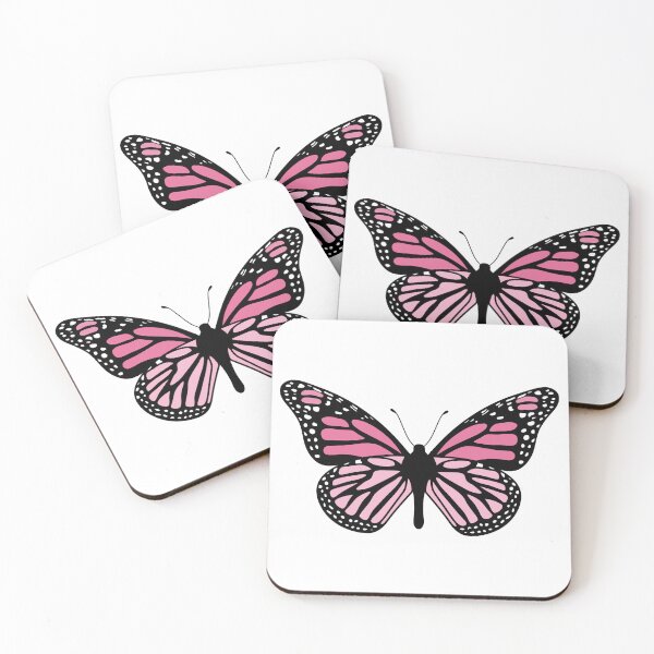 Item preview, Delicate Butterfly Illustration - Pink and Black designed and sold by MrsCreative1.