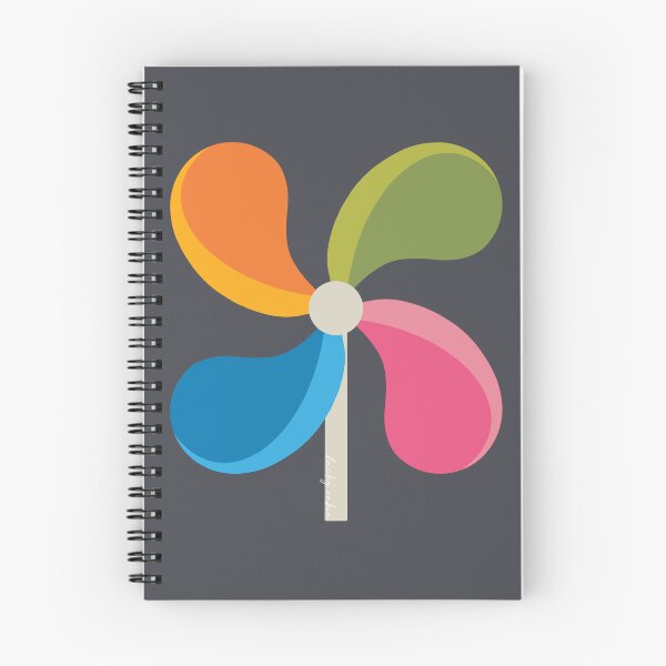 Item preview, Colorful Pinwheels on Dark Gray (DP308-2) designed and sold by DuckyRubin.