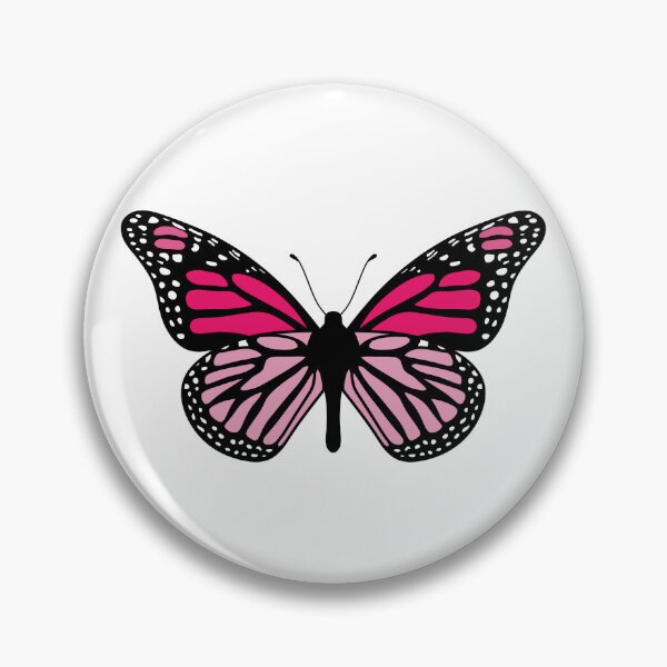Item preview, Delicate Butterfly Illustration - Dark Pink and Black designed and sold by MrsCreative1.