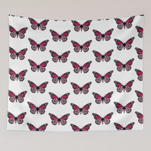 Item preview, Delicate Butterfly Illustration - Dark Pink and Black designed and sold by MrsCreative1.
