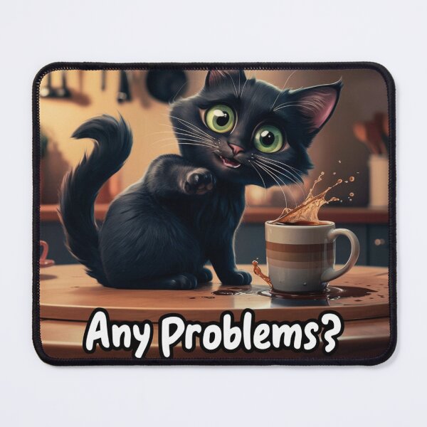 Item preview, Messy cat - coffee designed and sold by lavka-xd.