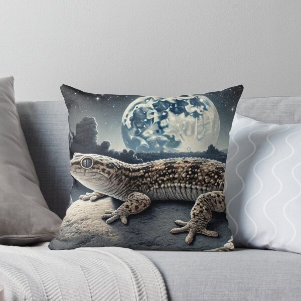 Item preview, Fat-Tailed Gecko at Night – Serene Desert Wildlife designed and sold by NocturnalNook.