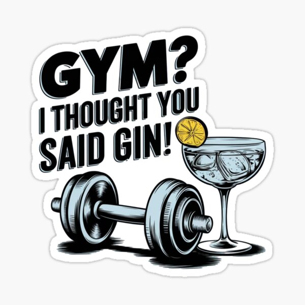 Artikel-Vorschau von Fitnessstudio oder Gin? Fitness Humor Design, designt und verkauft von Color and Curve.