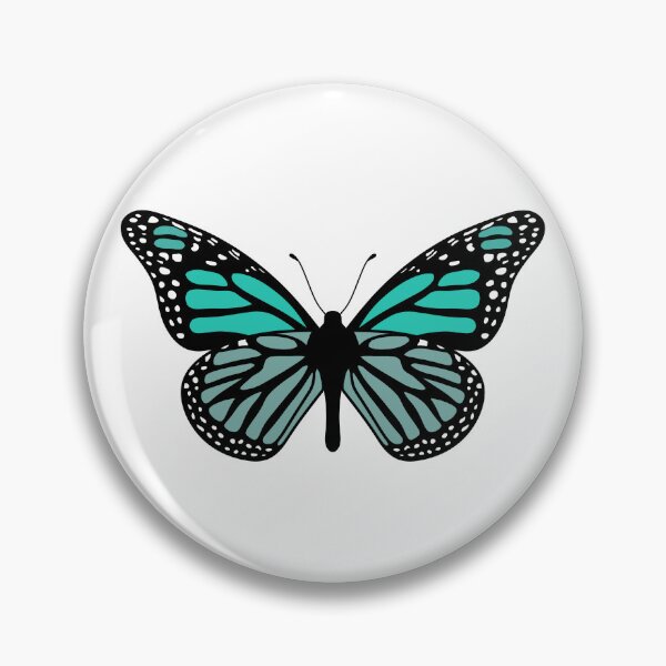 Item preview, Delicate Butterfly Illustration - Teal and Black designed and sold by MrsCreative1.