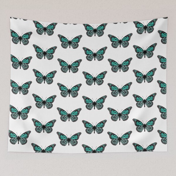 Item preview, Delicate Butterfly Illustration - Teal and Black designed and sold by MrsCreative1.