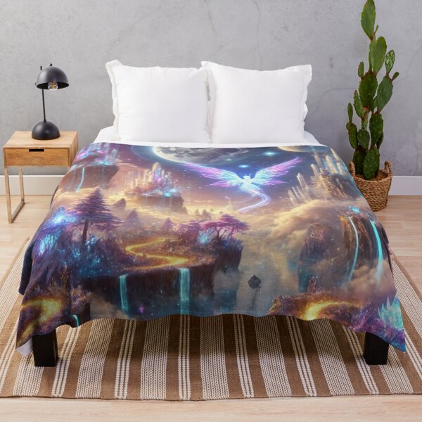 Item preview, Enchanting Fantasy World of Glowing Crystals and Surreal Landscapes designed and sold by TeslaSt0re.