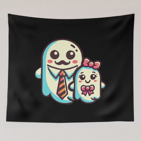 Item preview, Dad Ghost Father With Daughter Funny Halloween designed and sold by LuminOrb.
