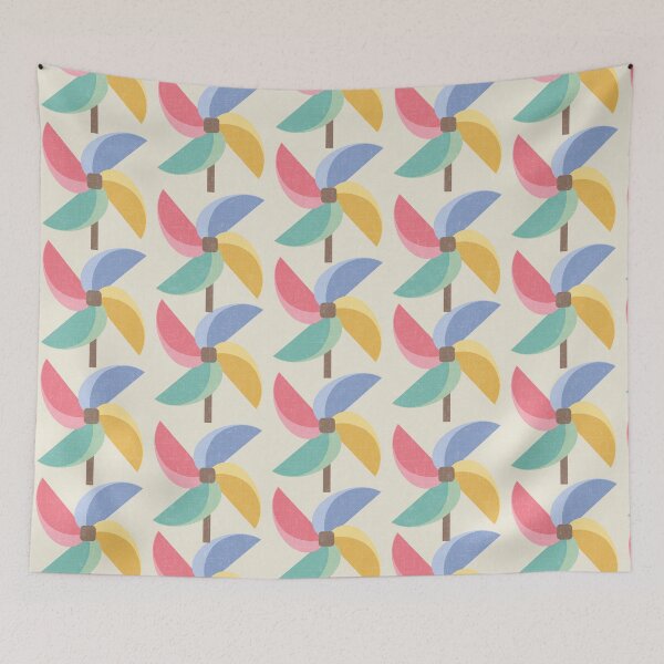 Item preview, Pastel Pinwheels on Cream (DP309-1) designed and sold by DuckyRubin.