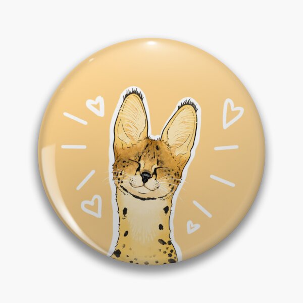 Item preview, Happy Serval Eyes Closed designed and sold by VulpiSketch.