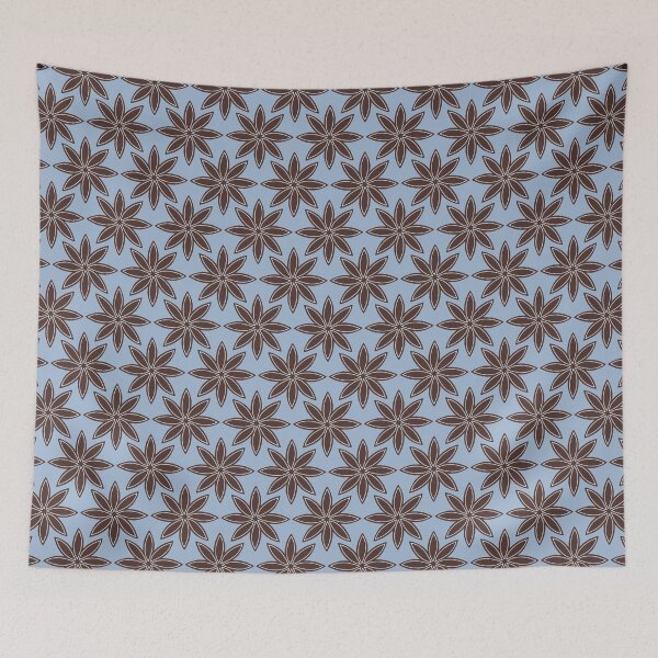 Item preview, Star Anise Pattern on Pale Blue, Herbs and Spices designed and sold by scome.