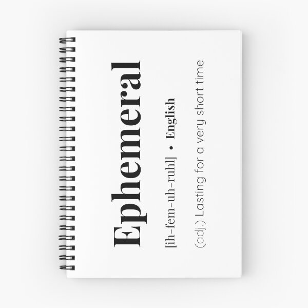 Item preview, Ephemeral English word meaning designed and sold by SimplyMots.