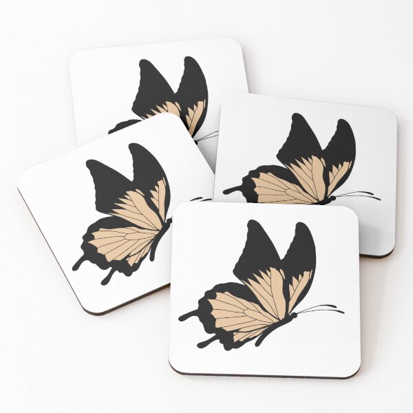 Item preview, Flying Butterfly Illustration - Light Brown and Black designed and sold by MrsCreative1.