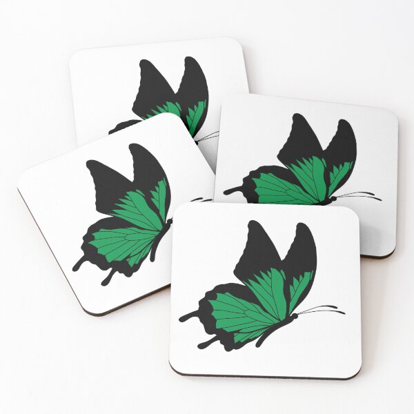 Item preview, Flying Butterfly Illustration - Dark Green and Black designed and sold by MrsCreative1.