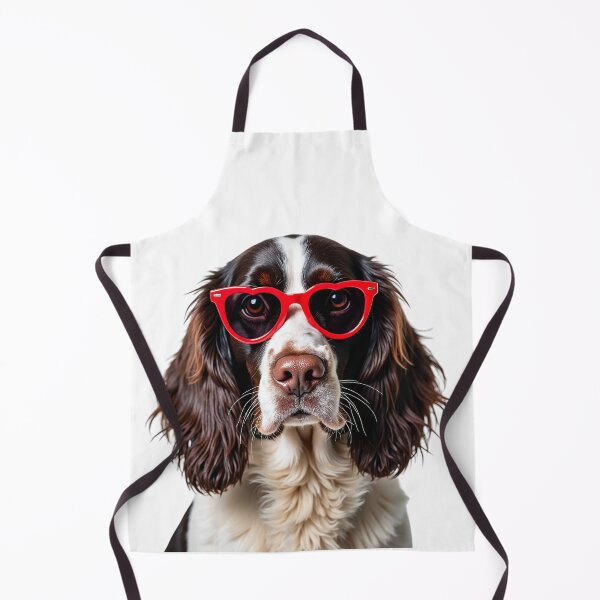 Item preview, Funny cool English Springer Spaniel dog wearing a heart shape sunglasses designed and sold by LazyOwlStore.