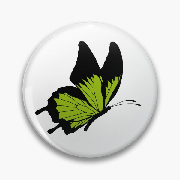 Item preview, Flying Butterfly Illustration - Light Green and Black designed and sold by MrsCreative1.