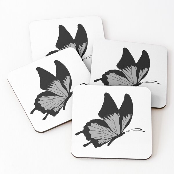 Item preview, Flying Butterfly Illustration - Grey and Black designed and sold by MrsCreative1.
