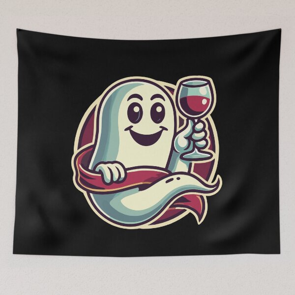 Item preview, Wine Lover Ghost Halloween Red Wine Ghost designed and sold by LuminOrb.