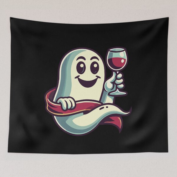 Item preview, Wine Lovers Ghost Cute Wine Drinkers designed and sold by LuminOrb.