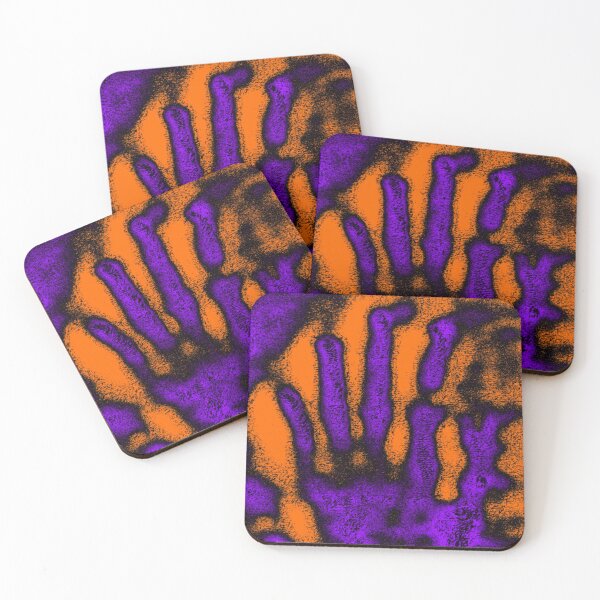 Item preview, Abstract Purple Handprint on Orange Background designed and sold by SXW Designs.