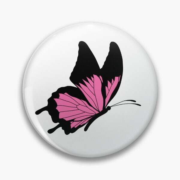 Item preview, Flying Butterfly Illustration - Light Pink and Black designed and sold by MrsCreative1.