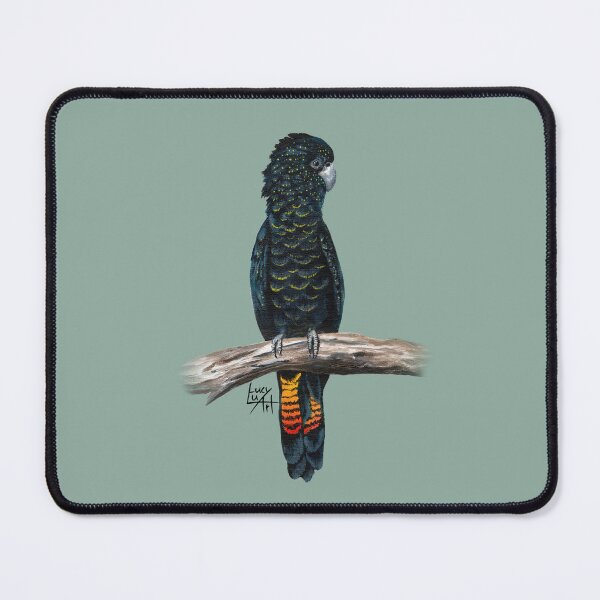 Red-Tailed Black Cockatoo Mouse Pad