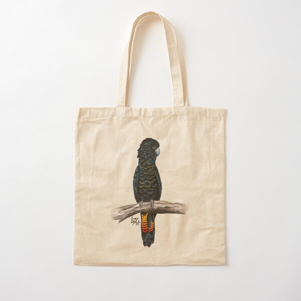 Red-Tailed Black Cockatoo Cotton Tote Bag