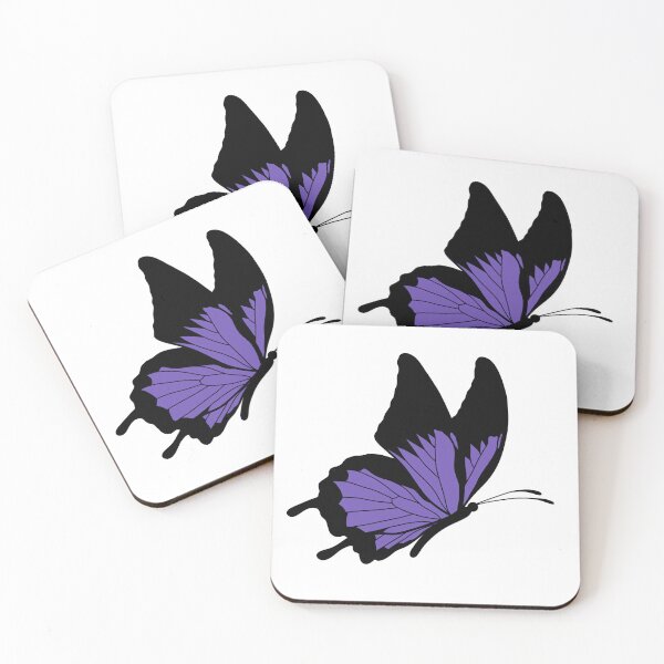 Item preview, Flying Butterfly Illustration - Light Purple and Black designed and sold by MrsCreative1.