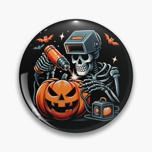 Item preview, Welder Skull - Funny Halloween Costume Welder Skeleton Welding a Spooky Pumpkin designed and sold by JUSTBEELEGANT.