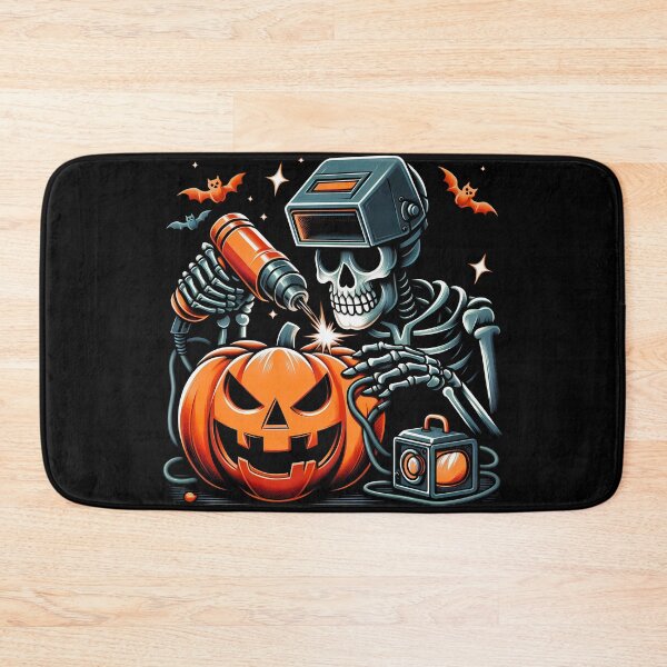 Item preview, Welder Skull - Funny Halloween Costume Welder Skeleton Welding a Spooky Pumpkin designed and sold by JUSTBEELEGANT.