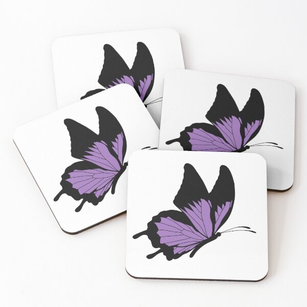Item preview, Flying Butterfly Illustration - Light Purple and Black designed and sold by MrsCreative1.