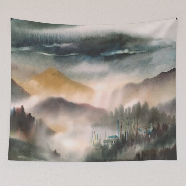 Item preview, Stormy Cloudy Himalaya mountain  designed and sold by SamirArt.