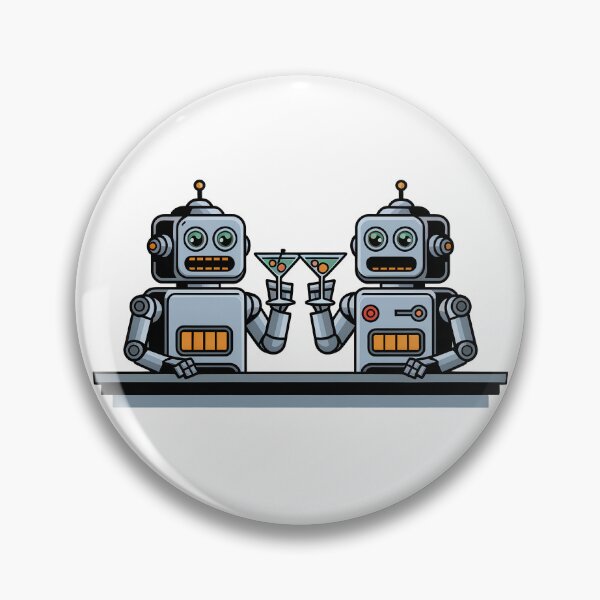 Item preview, Robots At The Bar designed and sold by Angry Swan Designs.
