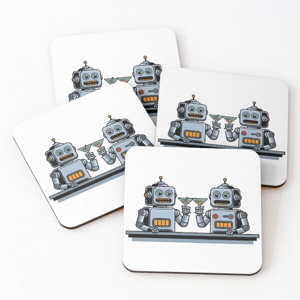Item preview, Robots At The Bar designed and sold by Angry Swan Designs.