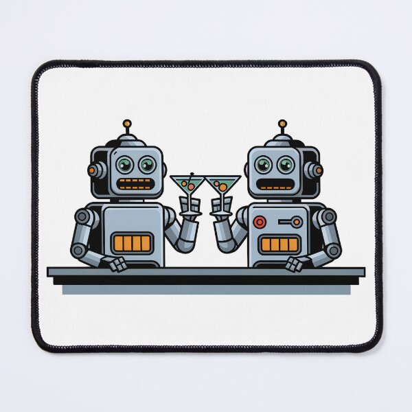 Item preview, Robots At The Bar designed and sold by Angry Swan Designs.