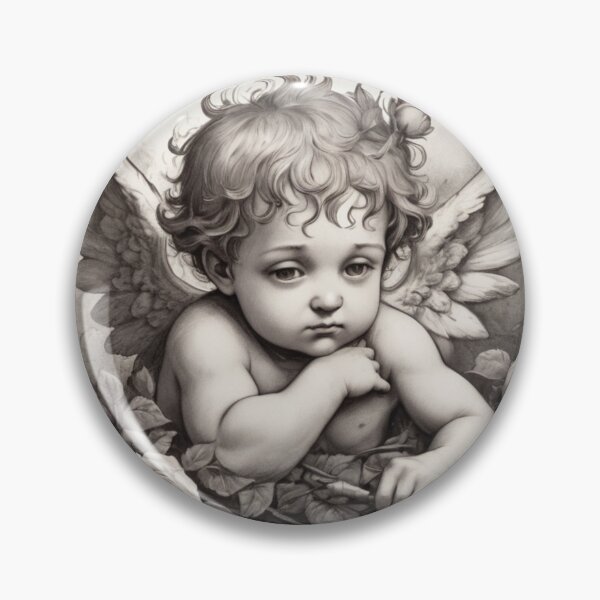 Item preview, Romantic cherub in gothic style designed and sold by nbg2012.