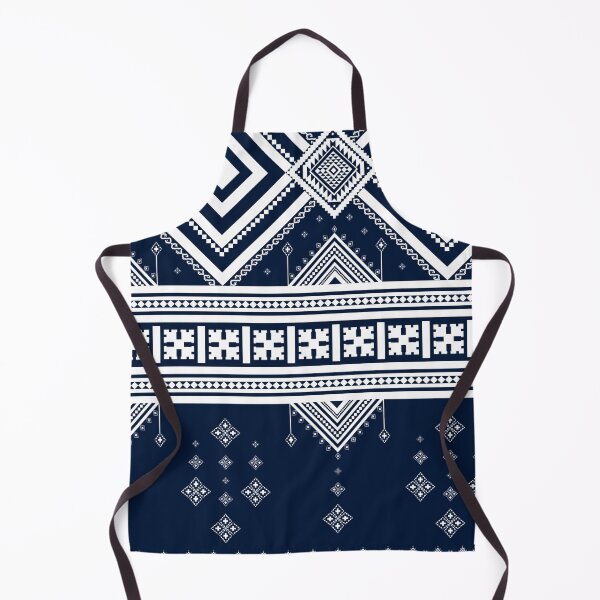 Item preview, Blue and white ethnic detail pattern designed and sold by _Patternique_.