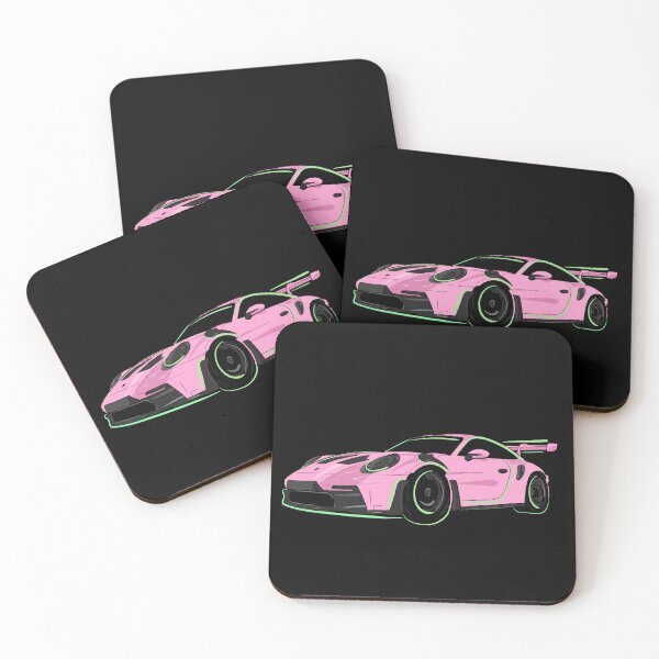 Item preview, Ilustración de coche deportivo en rosa y verde designed and sold by Lizzart-crea.