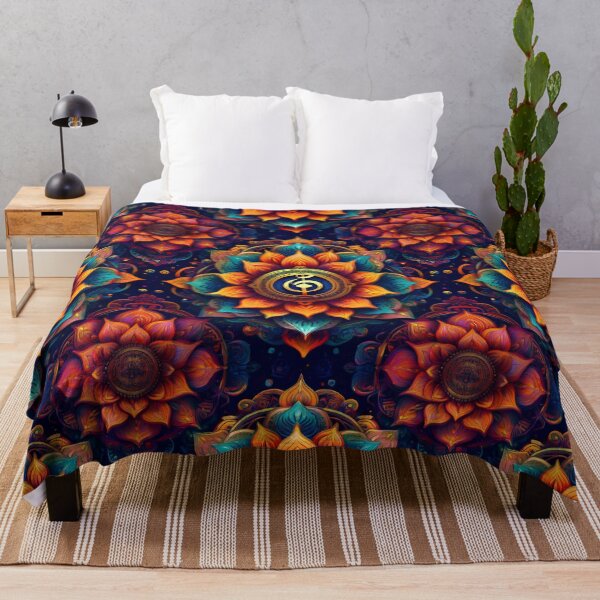 Item preview, Lotus inspired mandala psychedelic Indian colourful floral design #34 designed and sold by GeoffBeattie.
