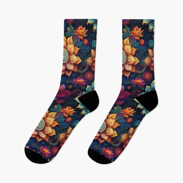Item preview, Lotus inspired mandala psychedelic Indian colourful floral design #35 designed and sold by GeoffBeattie.