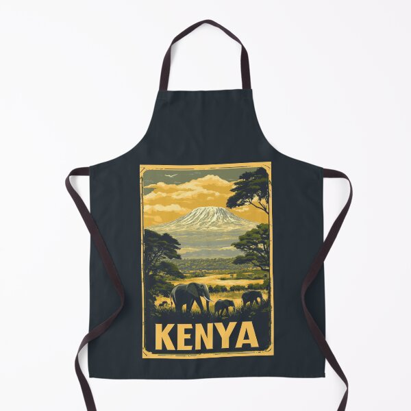 Item preview, A Vintage Travel Illustration of Mount Kenya designed and sold by GoodOldVintage.
