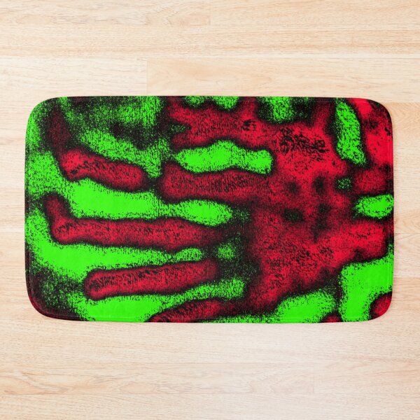 Item preview, Abstract Red Handprint on Green Background designed and sold by SXW Designs.