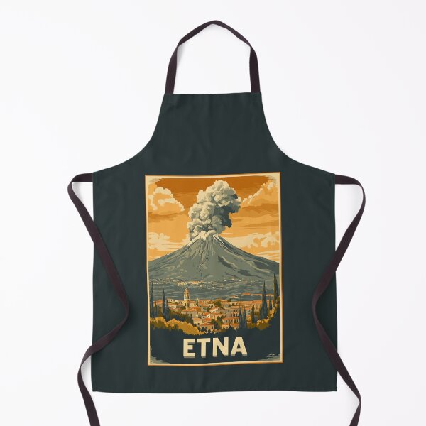 Item preview, A Vintage Travel Illustration of Mount Etna designed and sold by GoodOldVintage.